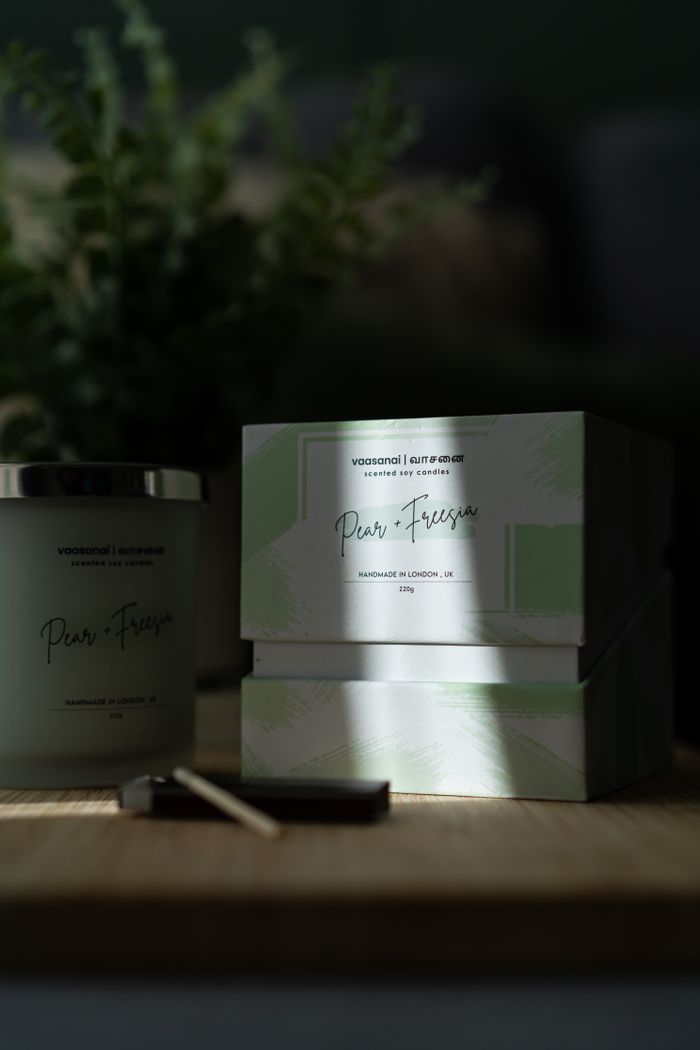 Pear & Freesia Candle Jar and Box Spring Fair 2025
