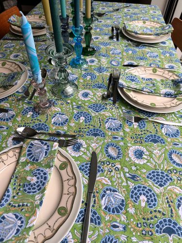 Blue & Green Botanical Napkins