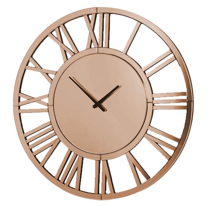 Mirrored Roman Numeral Wall Clock
