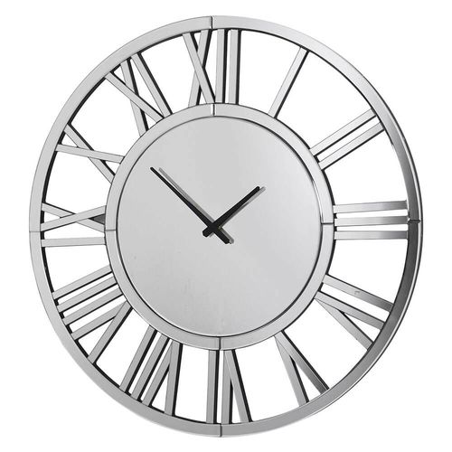 Mirrored Roman Numeral Wall Clock