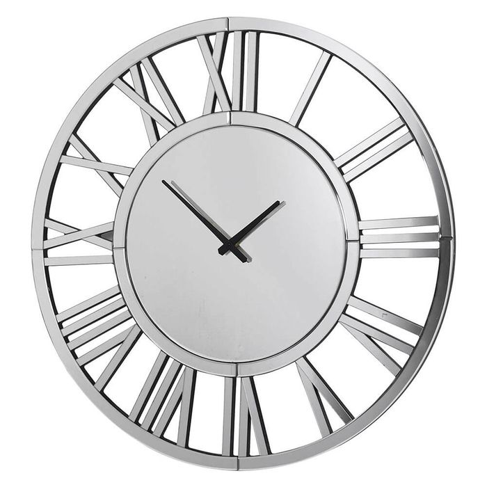 Mirrored Roman Numeral Wall Clock