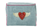 FLYING HEART DENIM WASH BAG