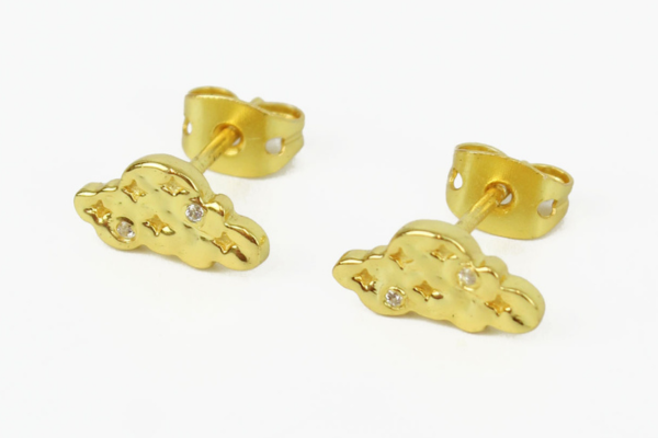 GOLD CLOUD STUDS