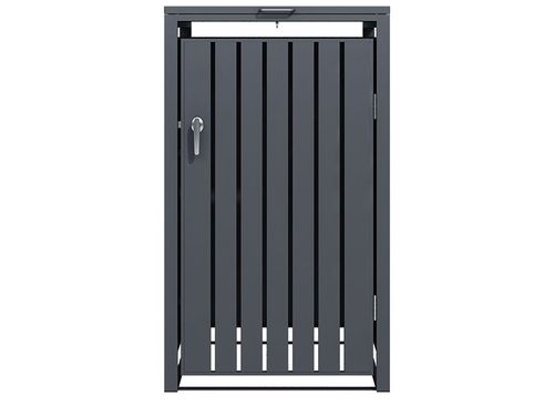 Anthracite Galvanised Steel Wheelie Bin Cover | Single