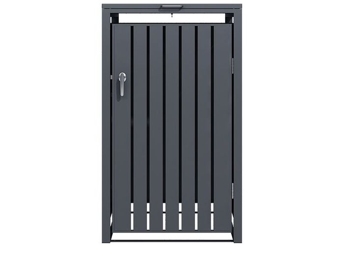 Anthracite Galvanised Steel Wheelie Bin Cover | Single