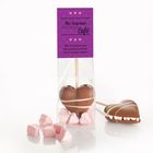 Milk chocolate heart & Marshmallow hot chocolate stirrer stick