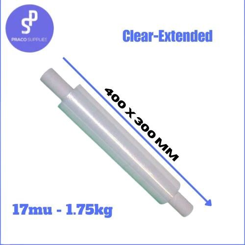 Clear Stretch Film 400mm x 300mm 17mu - Extended Core