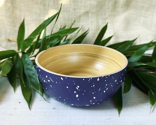 Speckled lacquered bamboo bowls