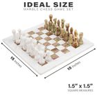 38cm/15in Chess Set -White & Green