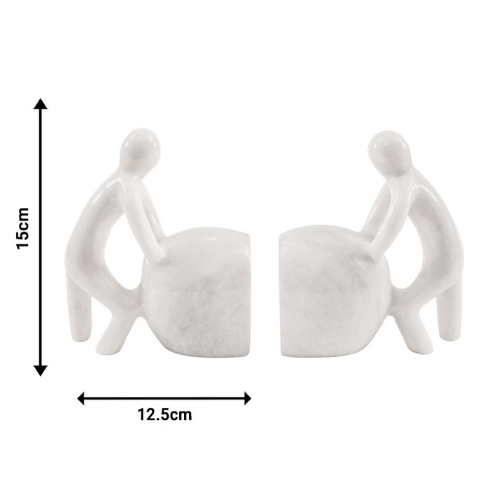 Stone Man Bookends  - Set of 2