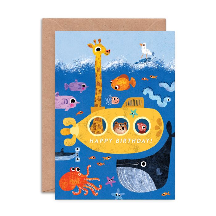 Birthday Submarine Greeting Card