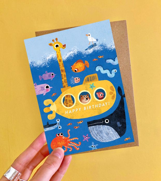 Birthday Submarine Greeting Card