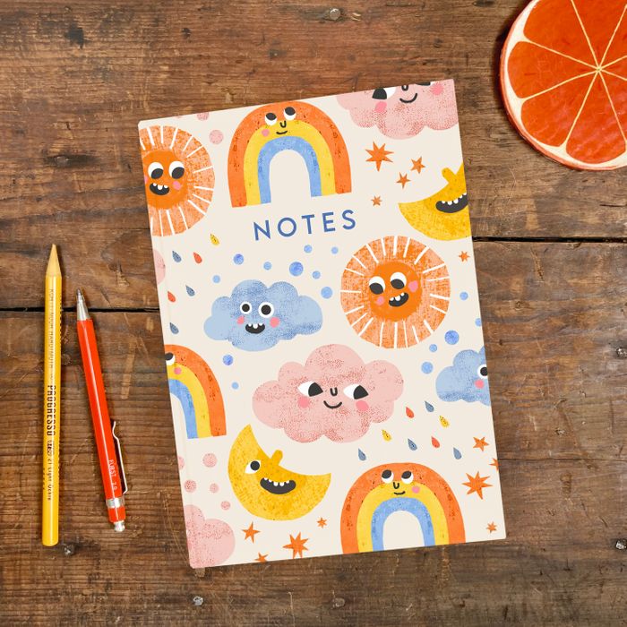A5 Weather Faces Doodle Notebook