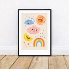 Weather Faces A4 Art Print