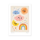 Weather Faces A4 Art Print
