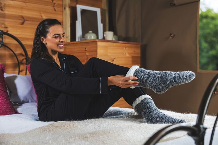 Grey Slipper Socks