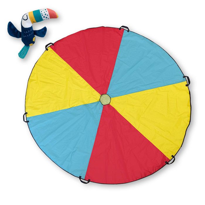 Parachute flying tucan