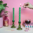 Bubble Candle and Glass Holder