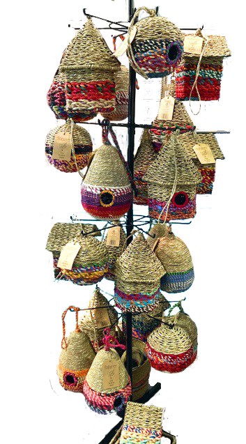 Munja & Sari Bird Nesters, Beehomes, Bird Feeders and Planters/Pot Covers
