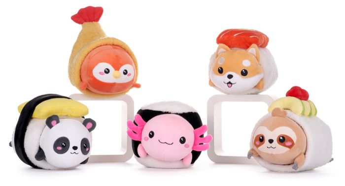 Kawaii Kuties Sushi Rolls Soft Plush Toy Assortment
