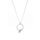 Silver Worry Knot Circle Pendant Necklace