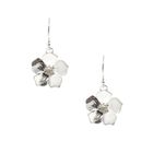 Silver Blossom Flower Drop Earrings