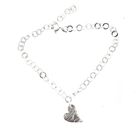 Silver Floral Heart Bracelet