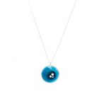 Silver & Turquoise Enamel Coastal Pendant Necklace
