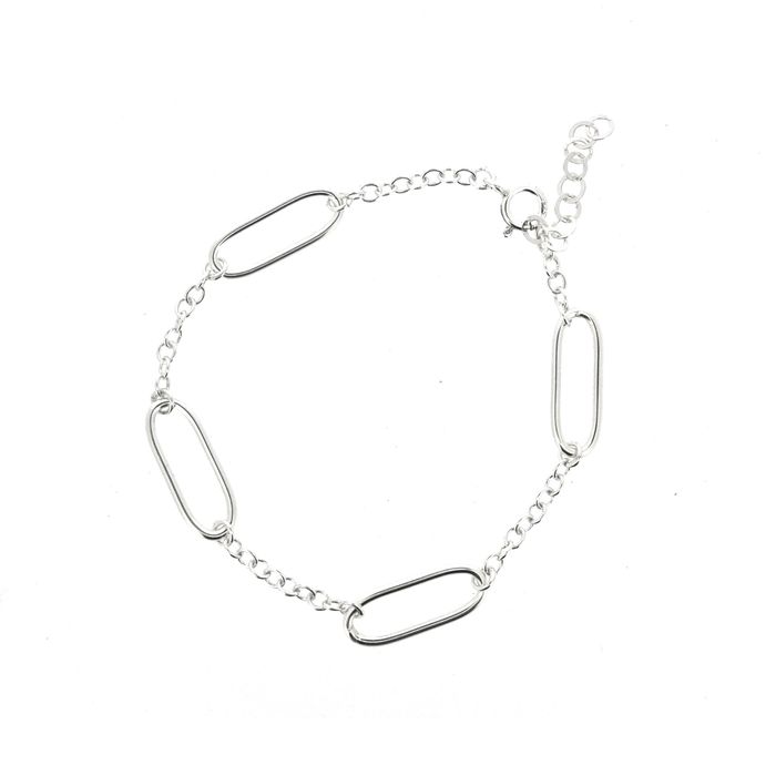 Silver Orbit Chain Bracelet