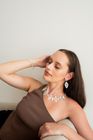 Sculptured Leaf Drop Earrings
