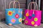 Embroidered Basket Bags