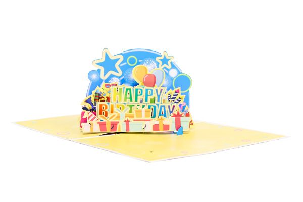 Happy Birthday Music and Light Pop Up Card