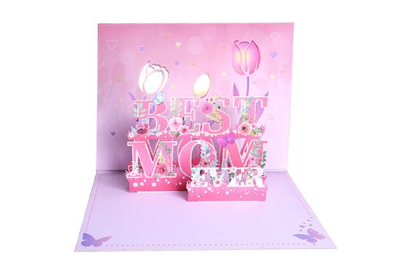 Musical Pop Up Card With Lights For Best Mom