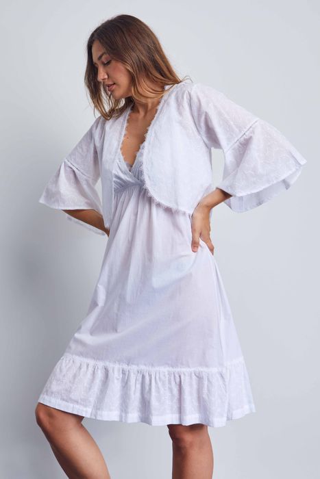 TAY Cotton Chemise with Bolero Jacket