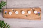 English Oak Hand Painted Tea Light Holder