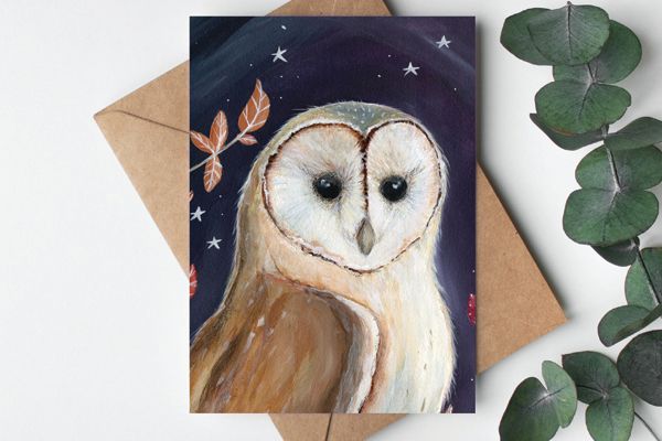 Midnight Owl -  Blank Everyday Greeting Card