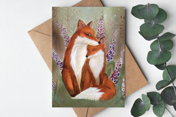 Foxglove Forest - Blank Everyday Greeting Card