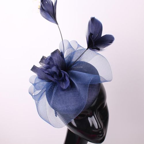 Navy Hair Fascinator