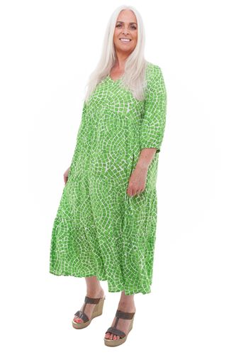 Mosaic Twist Tiered Dress
