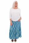 Watercolour Lupin Shirred Skirt