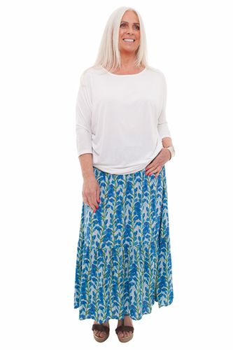 Watercolour Lupin Shirred Skirt