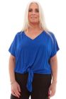 Bamboo Jersey Tie Front Top