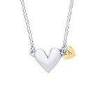 You and Me Silver Heart Necklace