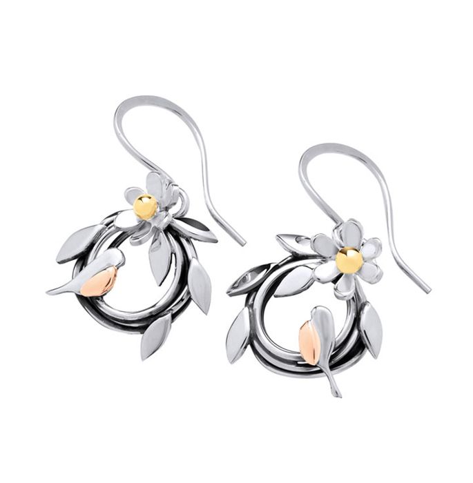 Ruben the Robin Silver Earrings
