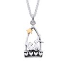 Hare and Squirrel Starlight Friends Silver Necklace