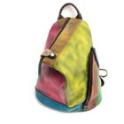 Cowhide Real Leather Medium Retro Patchwork Backpack
