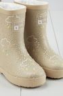 Stone Colour-Changing Kids Wellies with Teddy Fleece Lining
