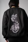 Unisex Guitar Dragon Embroidered Sweatshirt