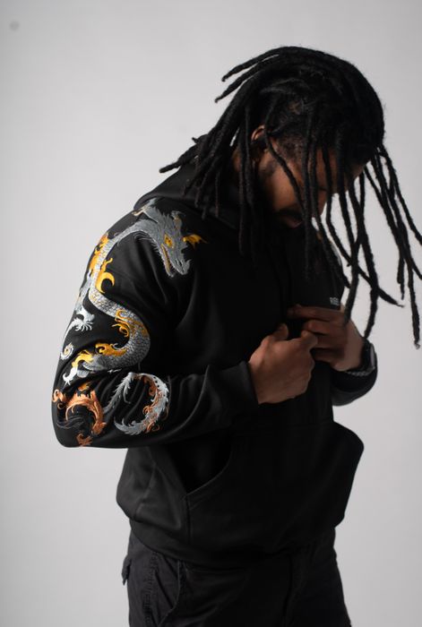 Unisex Dragon Embroidered Hoodie