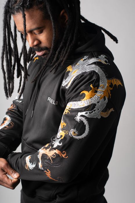 Unisex Dragon Embroidered Hoodie